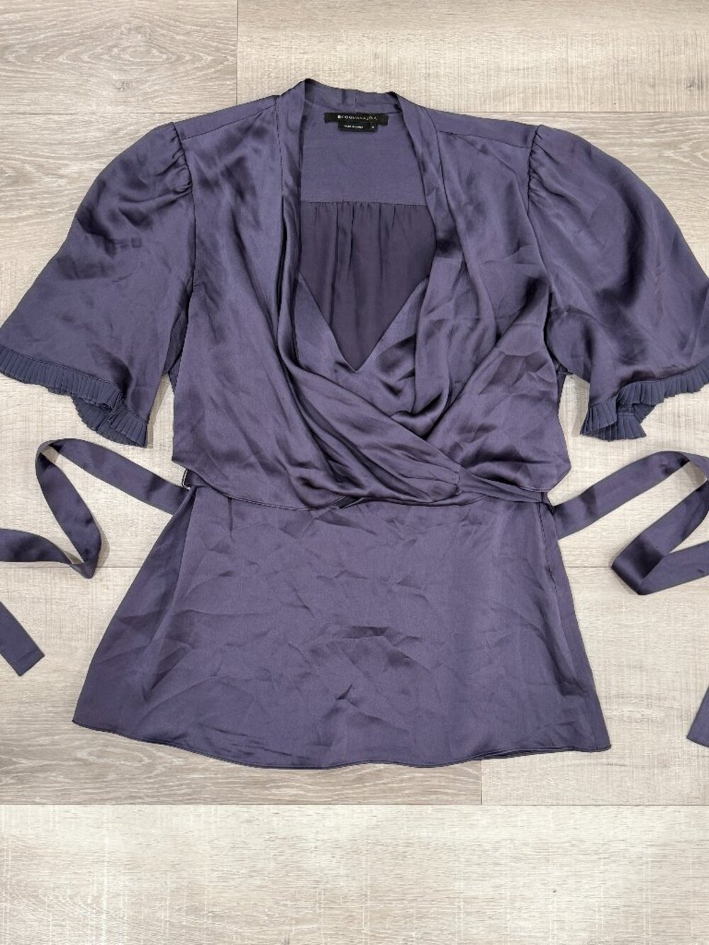 Silk Wrap Blouse Top